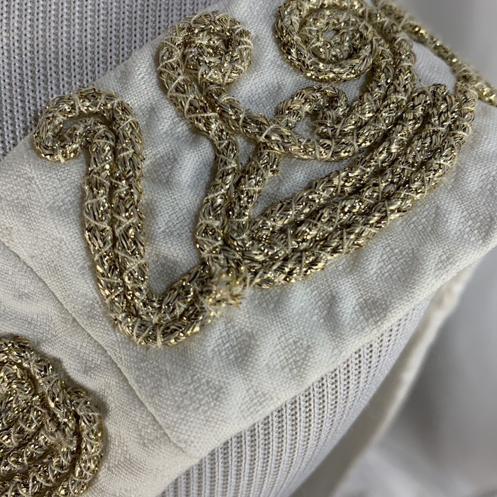 Lilly Pulitzer Suzette White Cotton Shift Dress with Gold Braid Trim - Picture 5 of 8